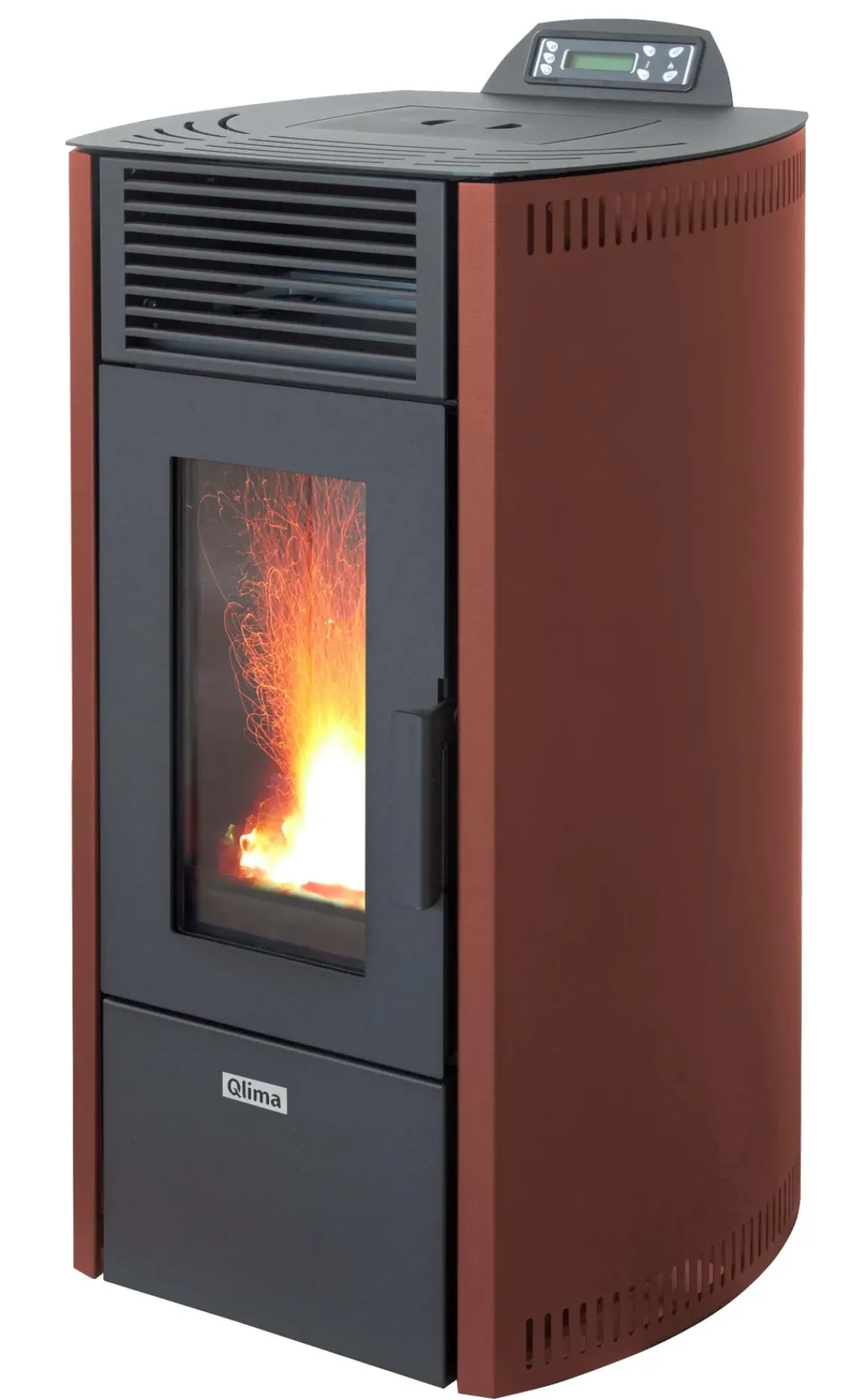 Qlima Pelletkachel Viola 85 S-Line Rood
