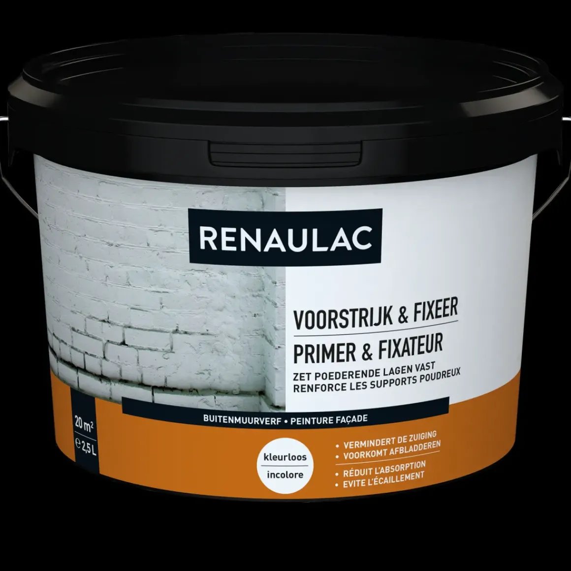 Renaulac Buitenmuurverf Gevel Voorstrijk & Fixeer Transparant 2,5L