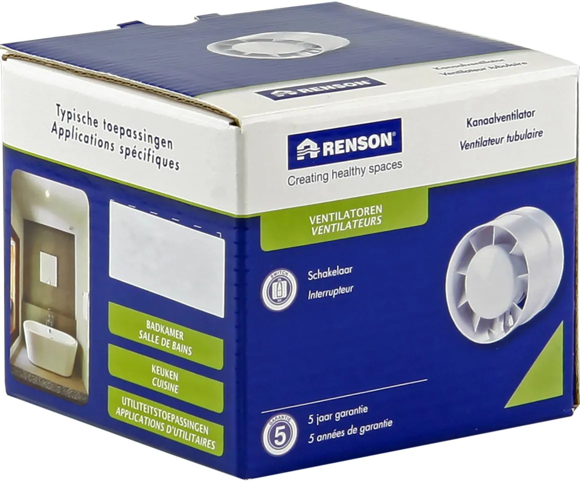 Renson 7123 Kanaalventilator O150Mm Wit