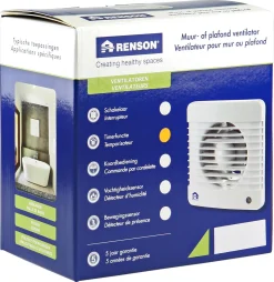 Renson Badkamerventilator 7202T O125Mm Wit
