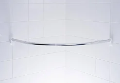 Ridder Kwartronde Dochegordijnstang O25Mm 90X90Cm Glanzend Chroom Aluminium