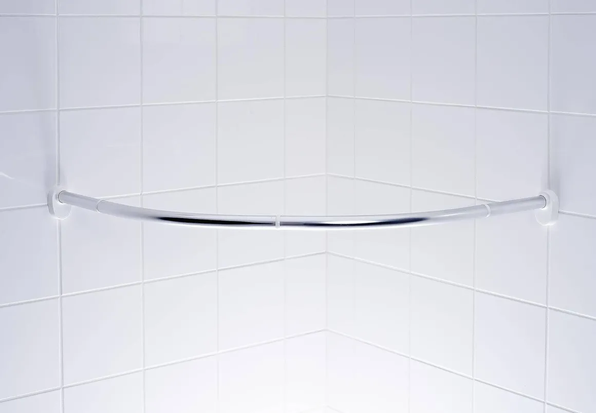 Ridder Kwartronde Dochegordijnstang O25Mm 90X90Cm Glanzend Chroom Aluminium