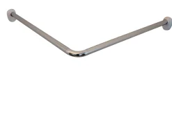 Ridder Universele Hoekdouchegordijnrail O25Mm Glanzend Chroom Aluminium