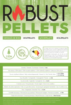 Robust Pellets, 100% Naaldhout, Premium Kwaliteit 15Kg