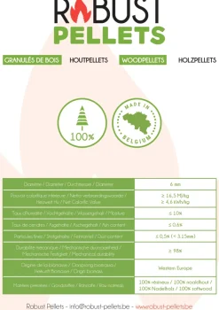 Robust Pellets, 100% Naaldhout, Premium Kwaliteit 15Kg