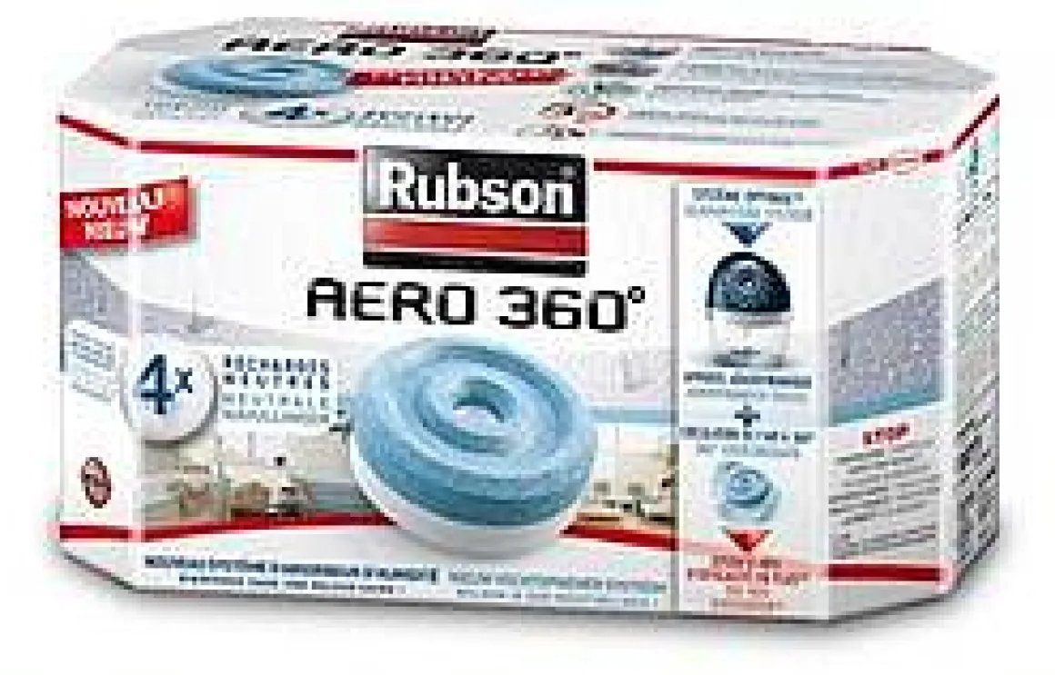 Rubson Navullingen Vochtopnemer Aero 360 Neutraal 4Stuks