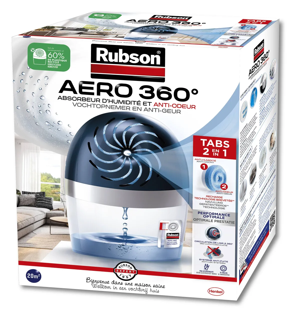 Rubson Vochtopnemer Aero 360 450Gr