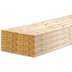 Ruw Hout Witte Noorse Den 210 X 4,8 X 2,2 Cm - 10 Stuks