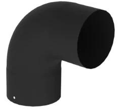Saninstal Bocht 90° O153Mm Zwart Geemailleerd Staal