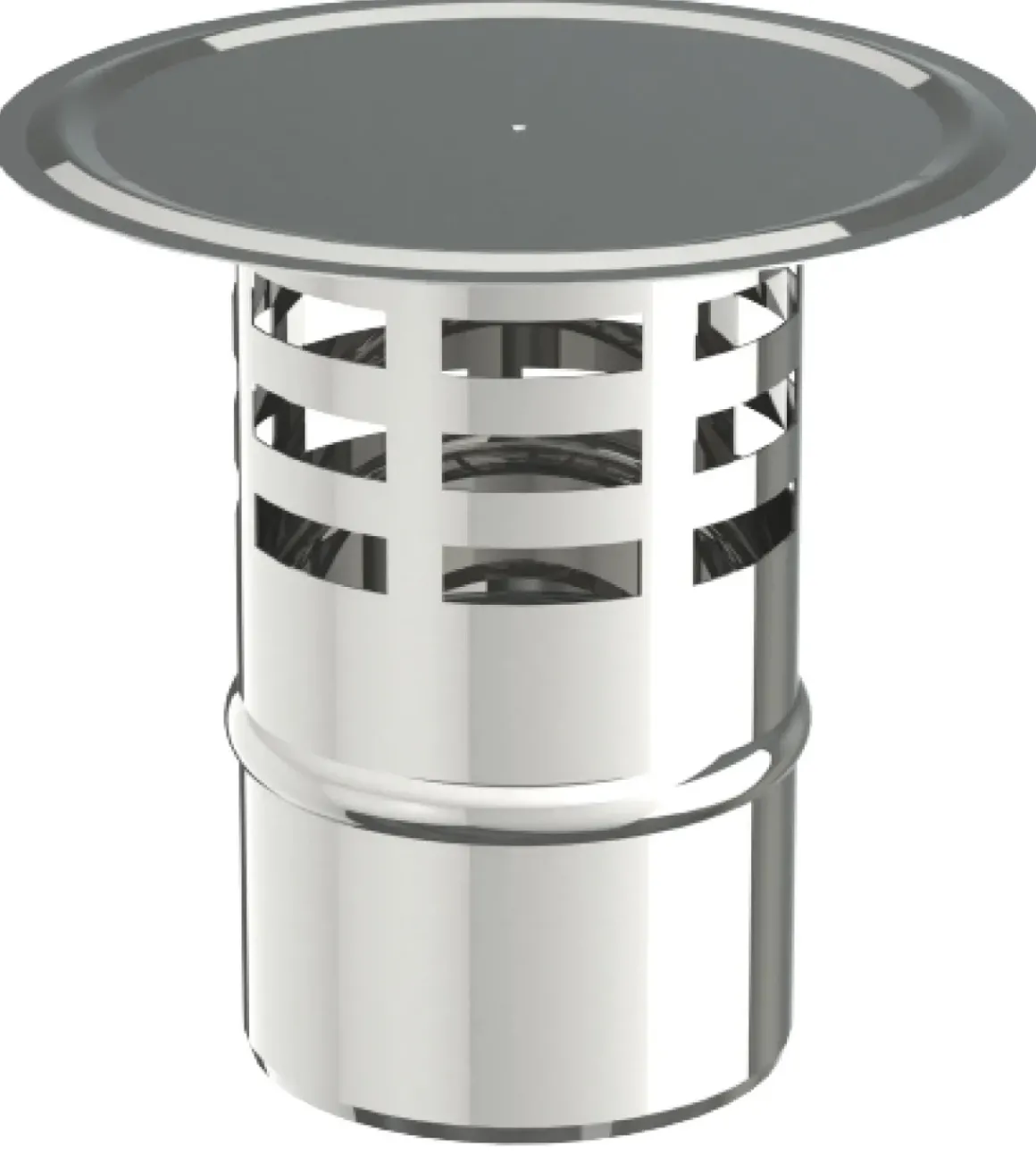 Saninstal Regenkap Voor Pelletkachel Rvs O80Mm