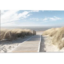 Schilderij Pad Door De Duinen Blauw 90X60Cm