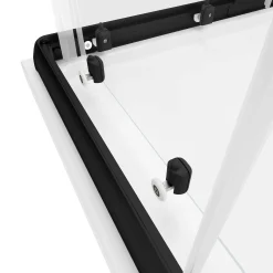 Schulte Hoekinstap - Schuifdeur - 80-90X80-90X180 -Zwart - Helder