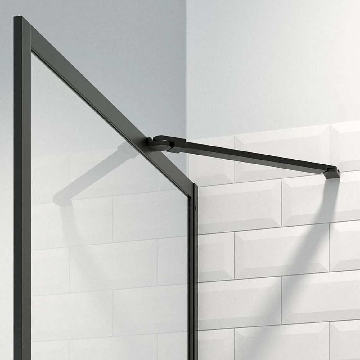 Sealskin Contour Inloopdouche Type A3 118X200Cm Zwart| 6Mm Helder Veiligheidsglas
