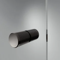Sealskin Contour Schuifdeur Voor Nis 140Cm, 200Cm Hoog |Zwart 6Mm Helder Veiligheidsglas