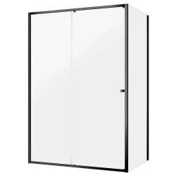 Sealskin Contour Schuifdeur Met Zijwand 120X90Cm, 200Cm Hoog |Zwart 6Mm Helder Veiligheidsglas