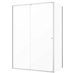 Sealskin Contour Schuifdeur Met Zijwand 120X90Cm, 200Cm Hoog |Zwart 6Mm Helder Veiligheidsglas