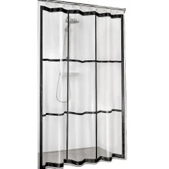 Sealskin Douchegordijn Brix Peva 180X200Cm Transparant/ Zwart
