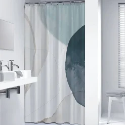 Sealskin Douchegordijn Earth 180X200Cm Polyester Donkergroen/ Off-White
