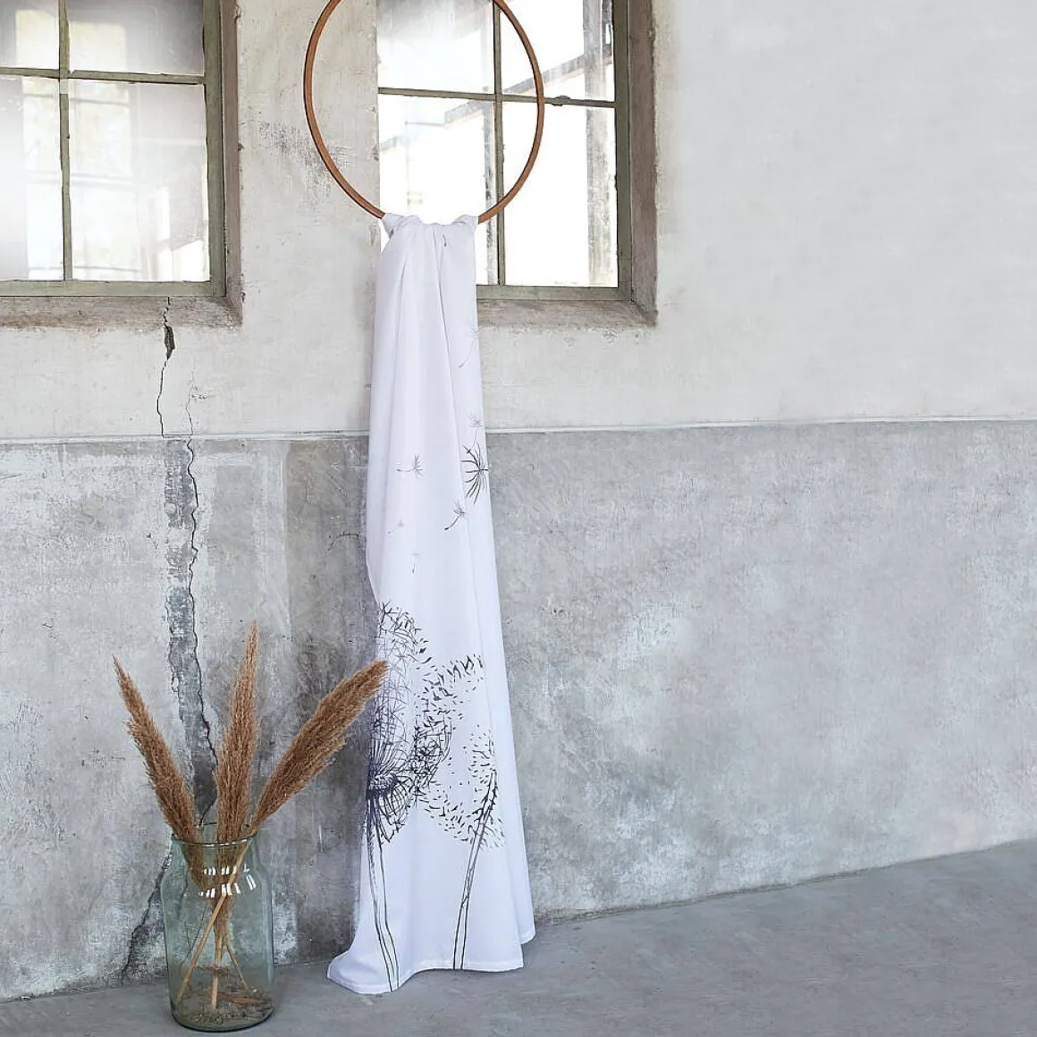 Sealskin Douchegordijn Flow 180X200Cm Polyester Zwart/ Wit