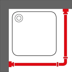 Sealskin Easy Roll Douchegordijnstangset 90X90X90Cm Zwart