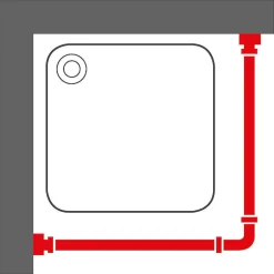 Sealskin Easy Roll Douchegordijnstangset 90X90X90Cm Mat Aluminium