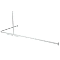 Sealskin Easy Roll Douchegordijnstangset 90X90X90Cm Mat Aluminium