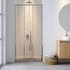 Sealskin Hooked Driedelige Schuifdeur 95X200Cm| 6Mm Helder Veiligheidsglas Met Antikalklaag Zilver Hoogglans