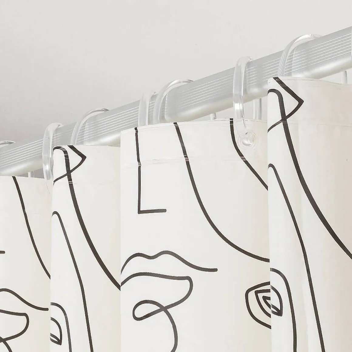 Sealskin Mind Douchegordijn 180X200 Cm Peva Zwart / Wit