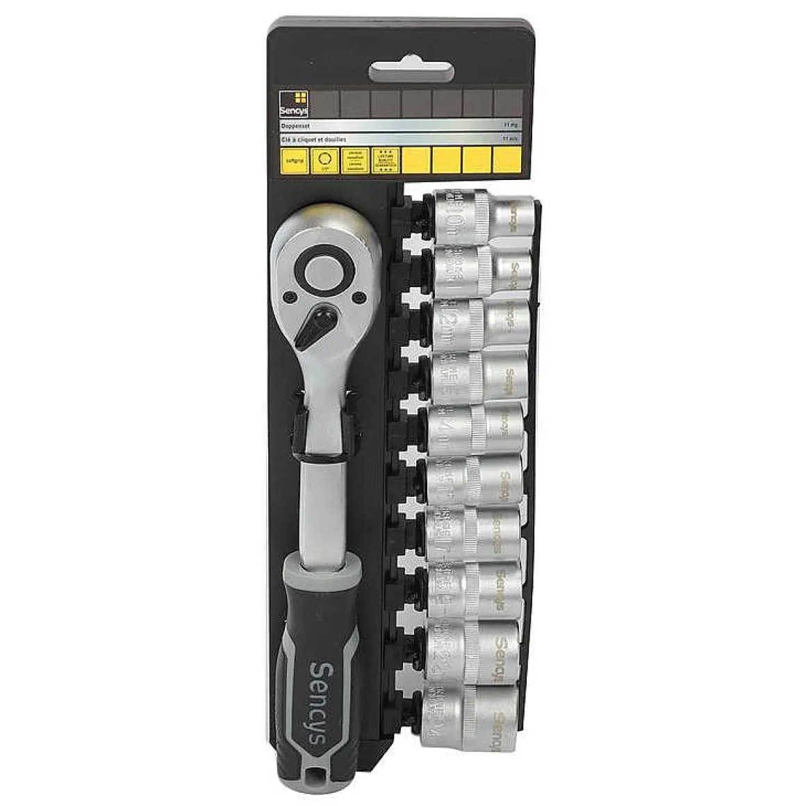 Sencys Dopsleutelset – 11 Stuks
