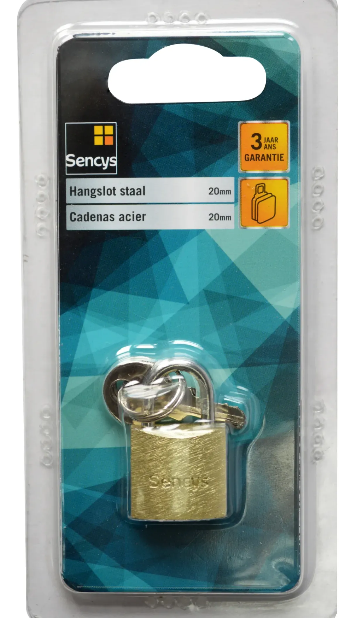 Sencys Hangslot Staal 20Mm