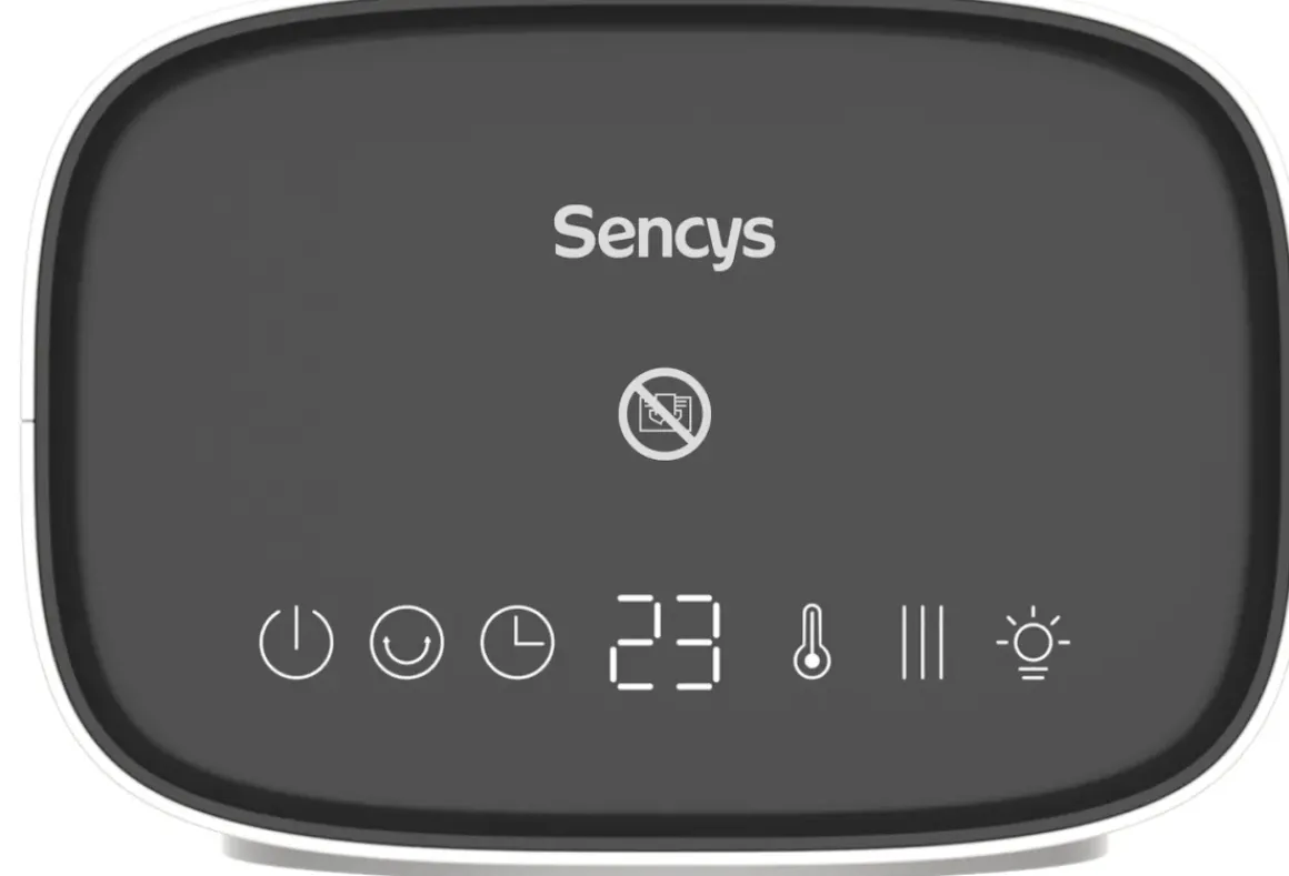 Sencys Keramische Verwarming Ptc Digitaal 2000W Wit