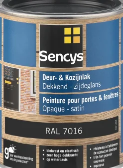 Sencys Lak Voor Deuren En Ramen Zijdeglans Ral7016 750Ml
