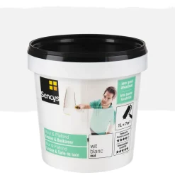 Sencys Muur & Plafond Keuken & Badkamer Mat Wit 1L