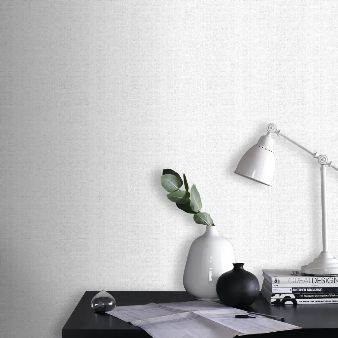 Sencys Overschilderbaar Vliesbehang Texture Wit