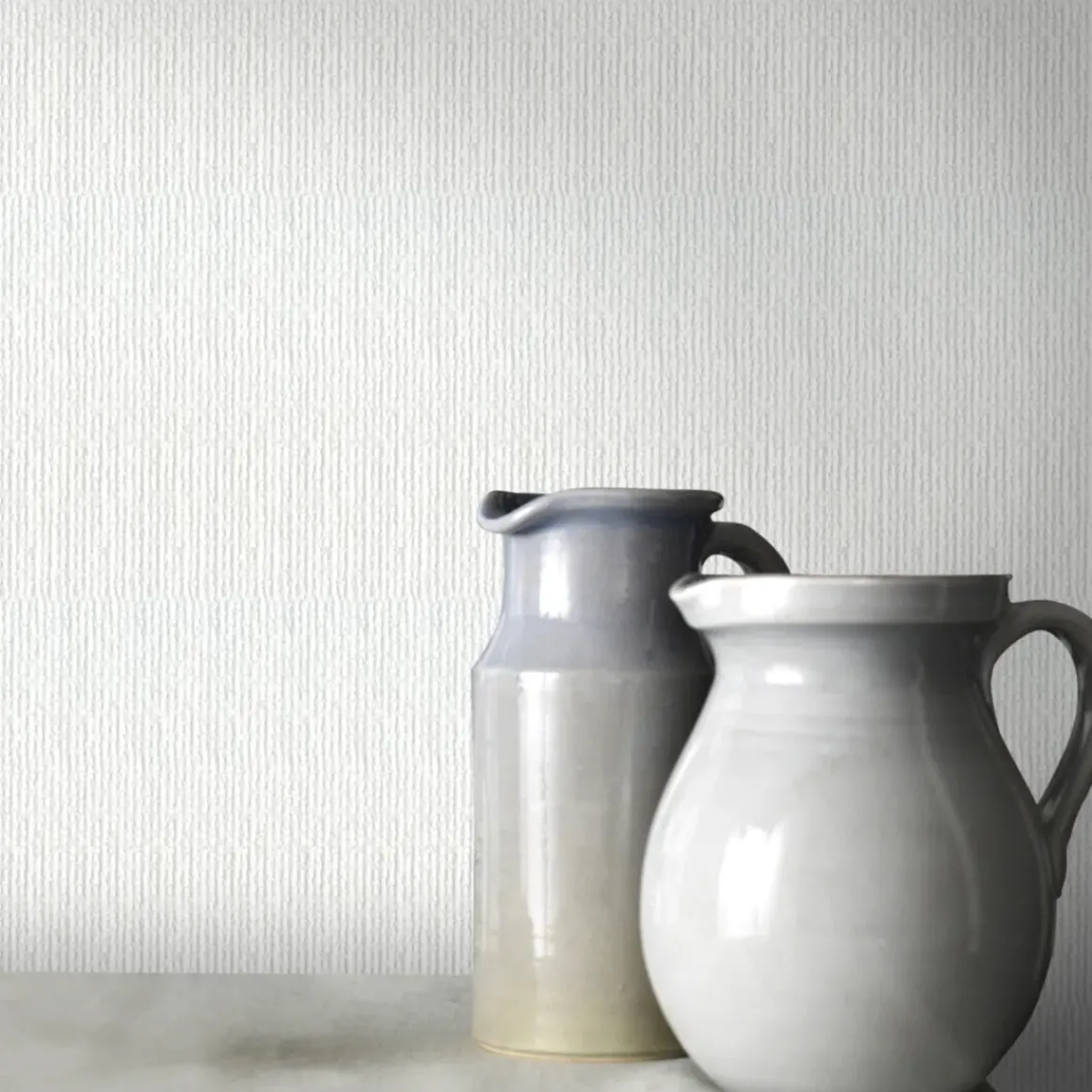 Sencys Overschilderbaar Vliesbehang Linen Wit