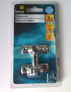 Sencys Raamgrendel Verchroomd Zinc 47Mm