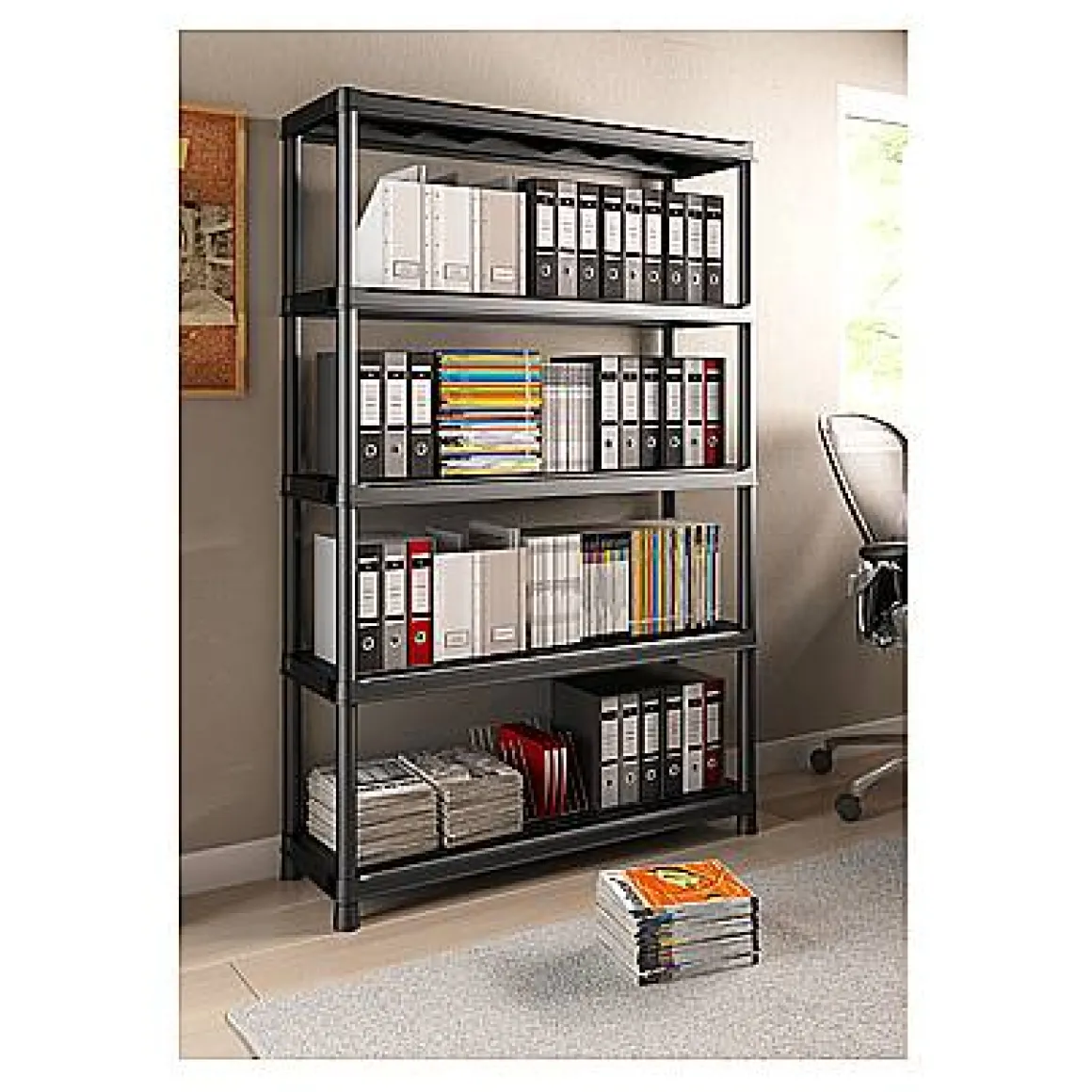 Sency'S Rek Pvc Zwart 40 X 120 X 187 Cm