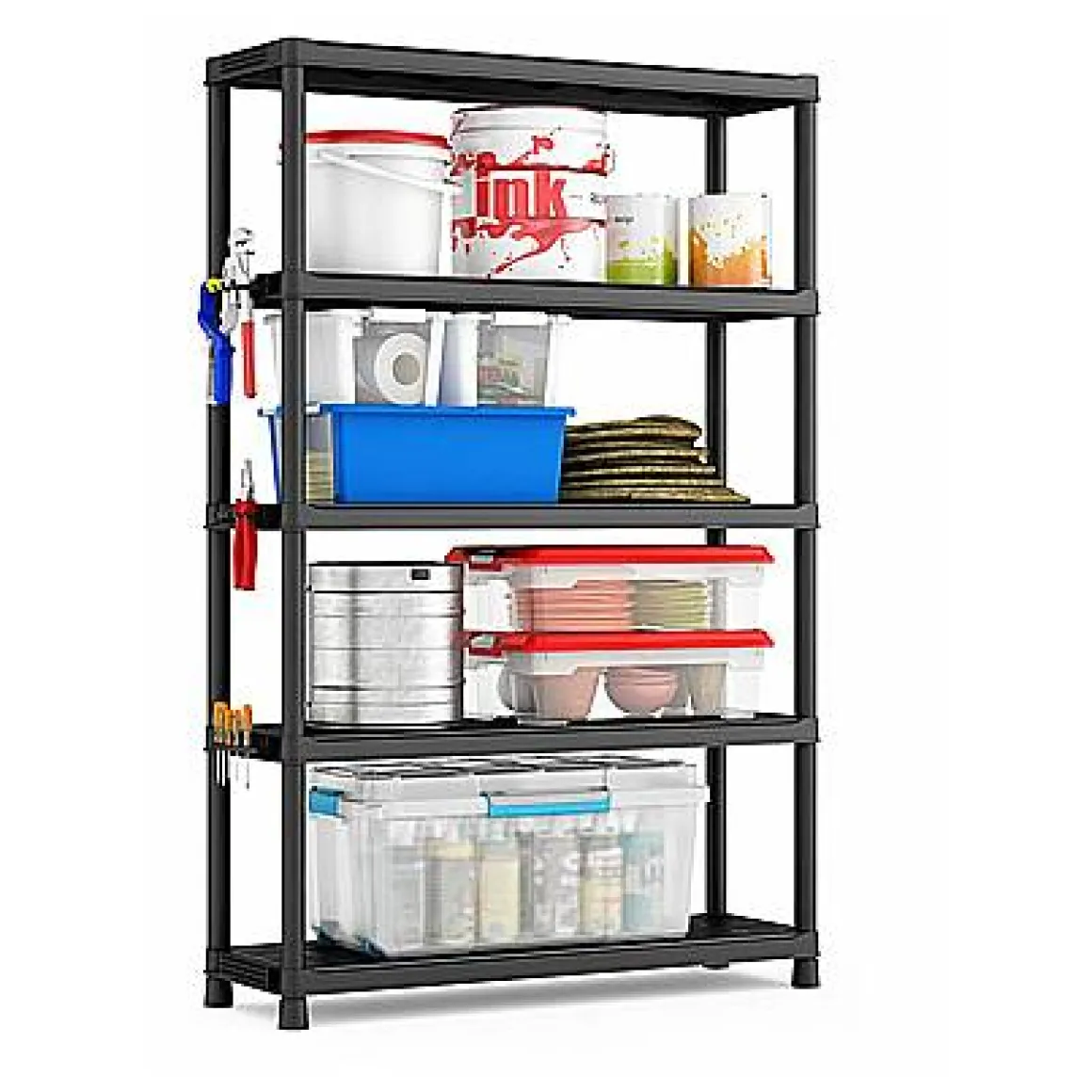 Sency'S Rek Pvc Zwart 40 X 120 X 187 Cm