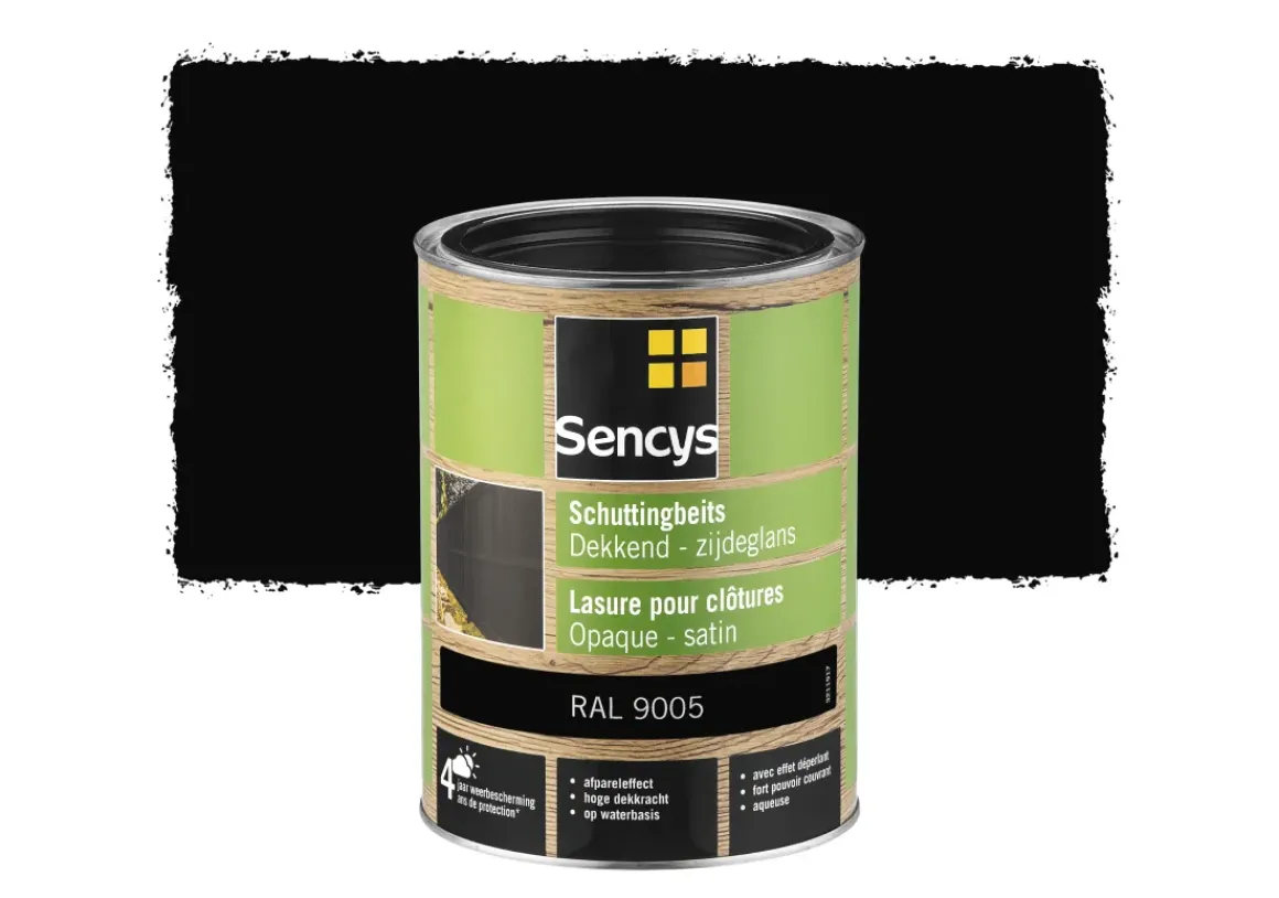 Sencys Schuttingbeits Dekkend Ral9005 2,5L