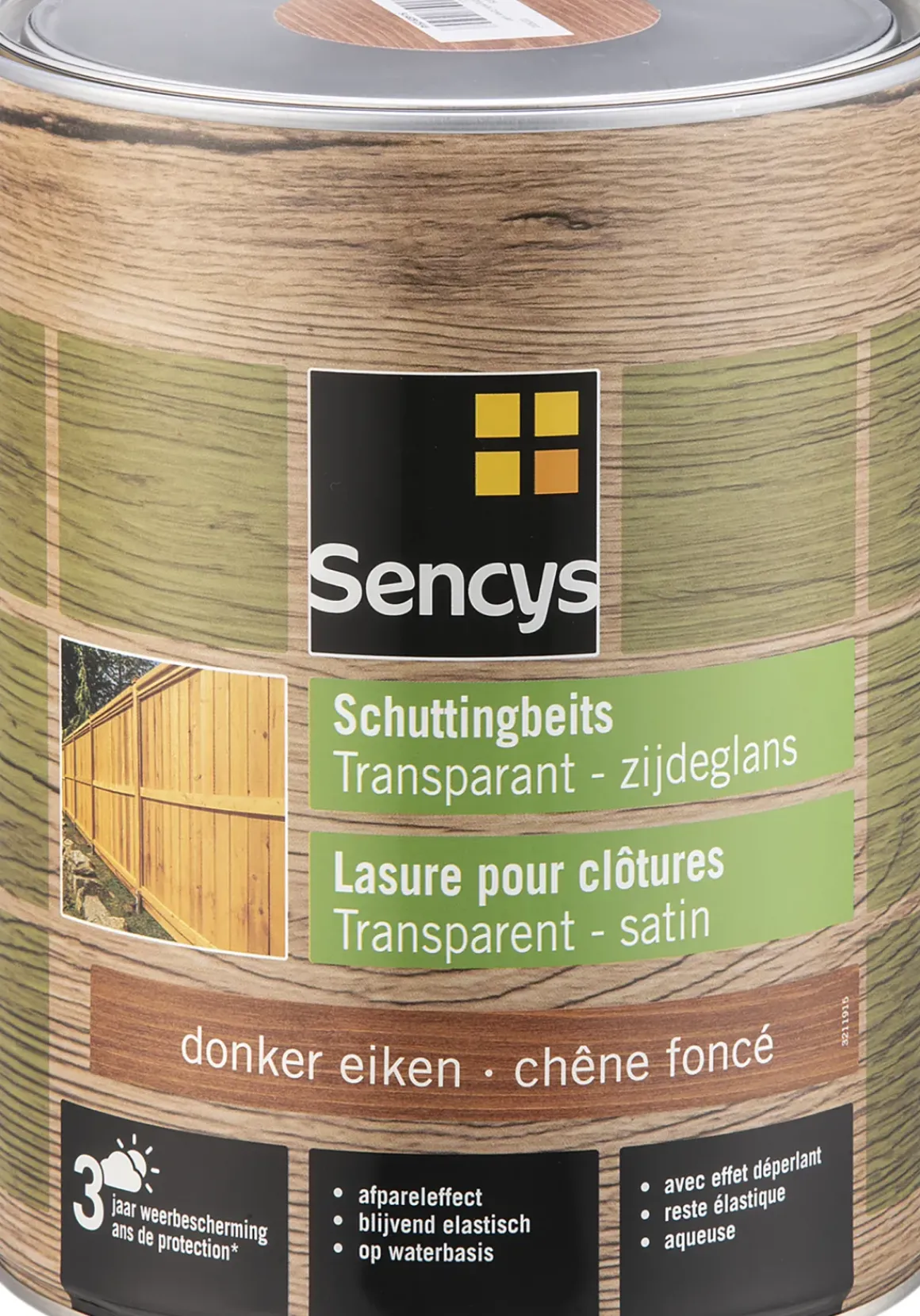Sencys Schuttingbeits Transparant Donker Eiken 5L