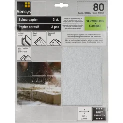 Sencys Schuurvel Stearaat Wit 230X280Mm P80 3St