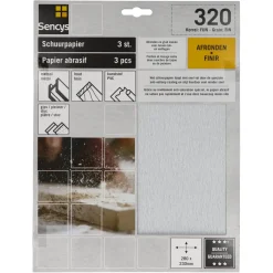 Sencys Schuurvel Stearaat Wit 230X280Mm P320 3St