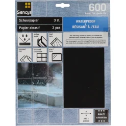 Sencys Schuurvel Wet & Dry S/C 230X280Mm P600 3St