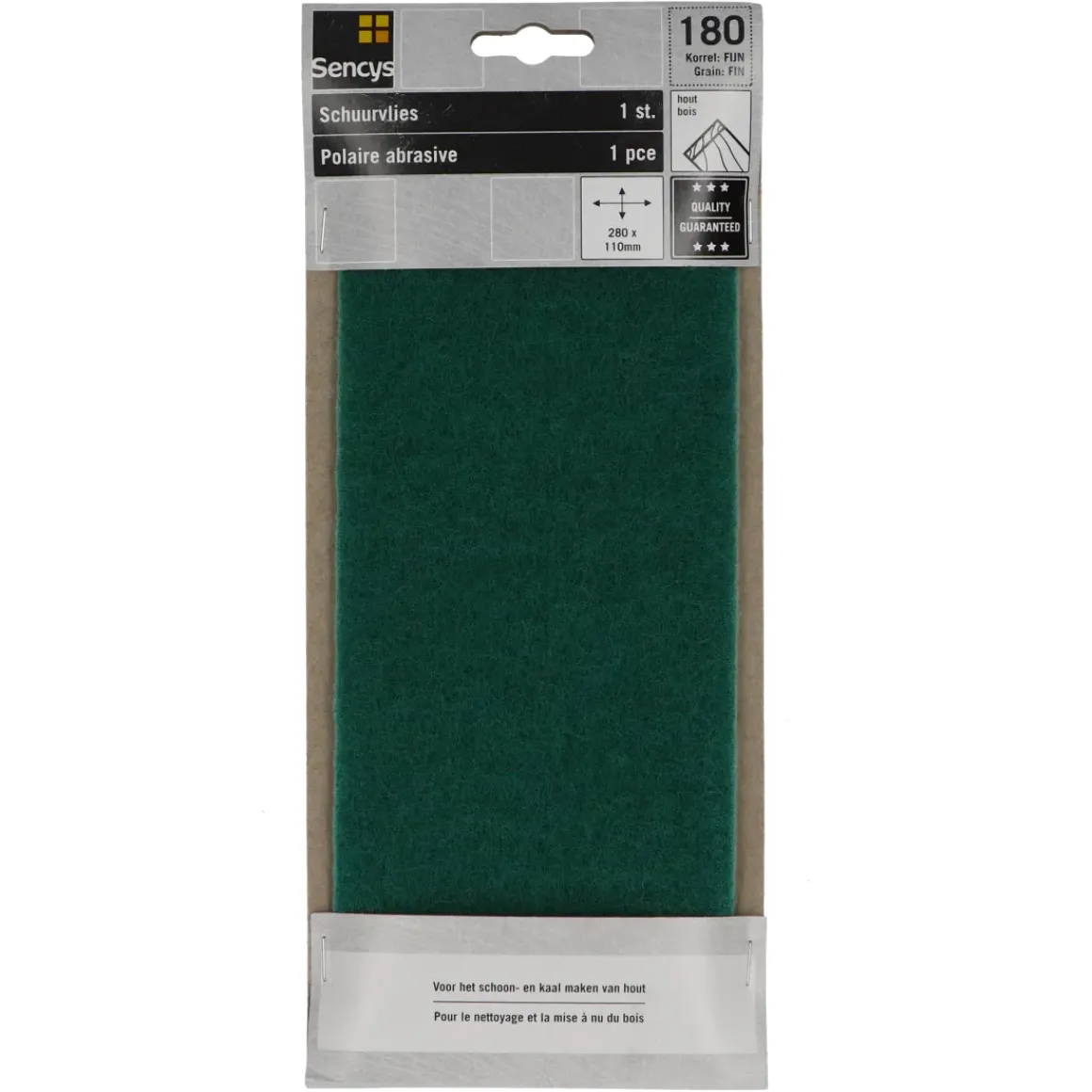 Sencys Schuurvlies Hout Groen 115X280Mm