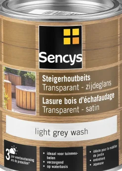 Sencys Steigerhoutbeits Transparant Light Grey Wash 750Ml
