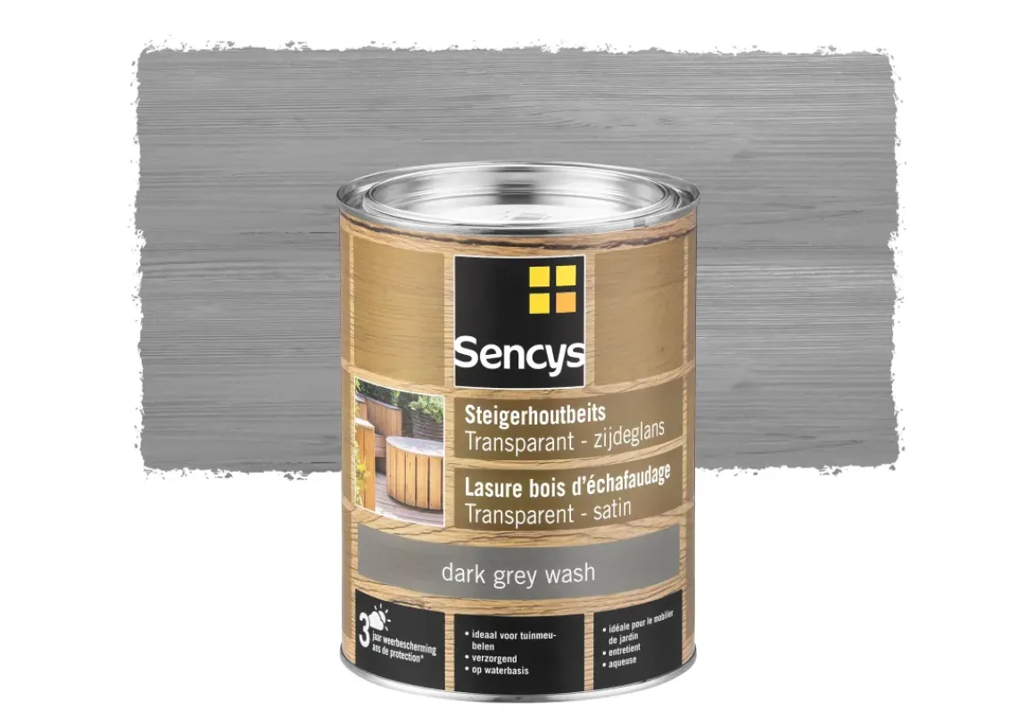 Sencys Steigerhoutbeits Transparant Dark Grey Wash 2,5L