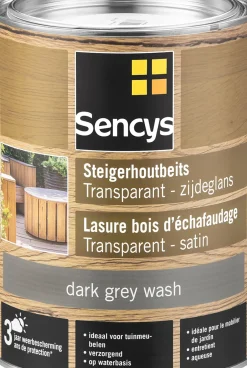 Sencys Steigerhoutbeits Transparant Dark Grey Wash 2,5L