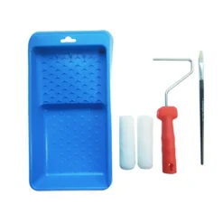 Set Met Verfbak En Lakroller Blauw