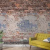 Smart Art Fotobehang Bakstenen Muur Met Tegels