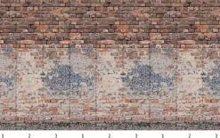 Smart Art Fotobehang Bakstenen Muur Met Tegels